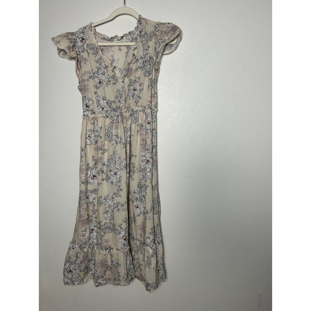 Moon River ruffled maxi empire style Cottagecore Floral dress size Medium